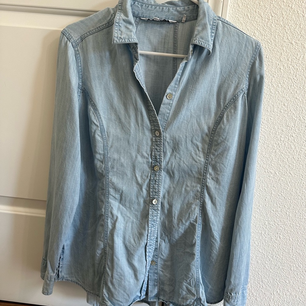Tencel chambray button down